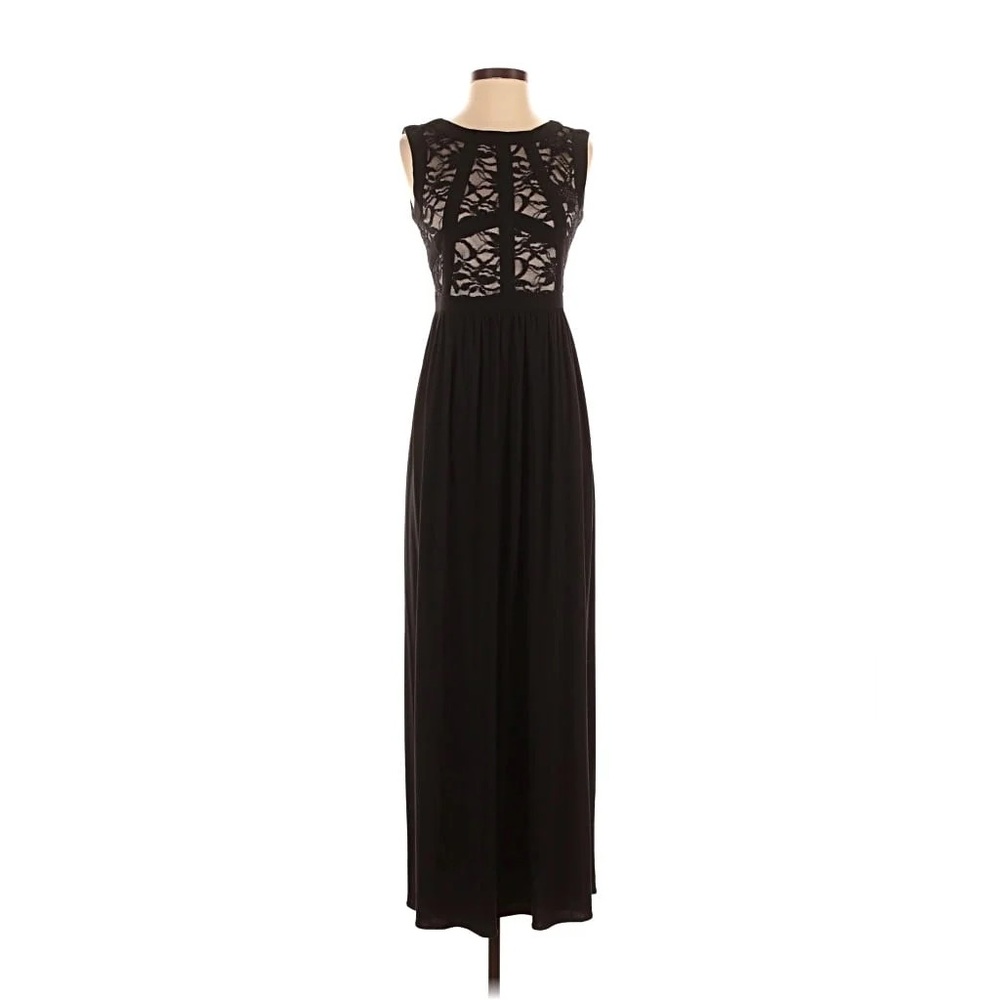 R&M Richards Black Lace Evening Dress – Size 10 Petite – Formal / Wedding Guest - Picture 2 of 5